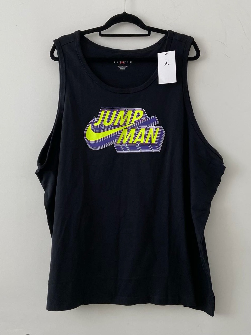 Men’s Jordan Jump Man Logo Graphic Tank Top Black Size 3XL